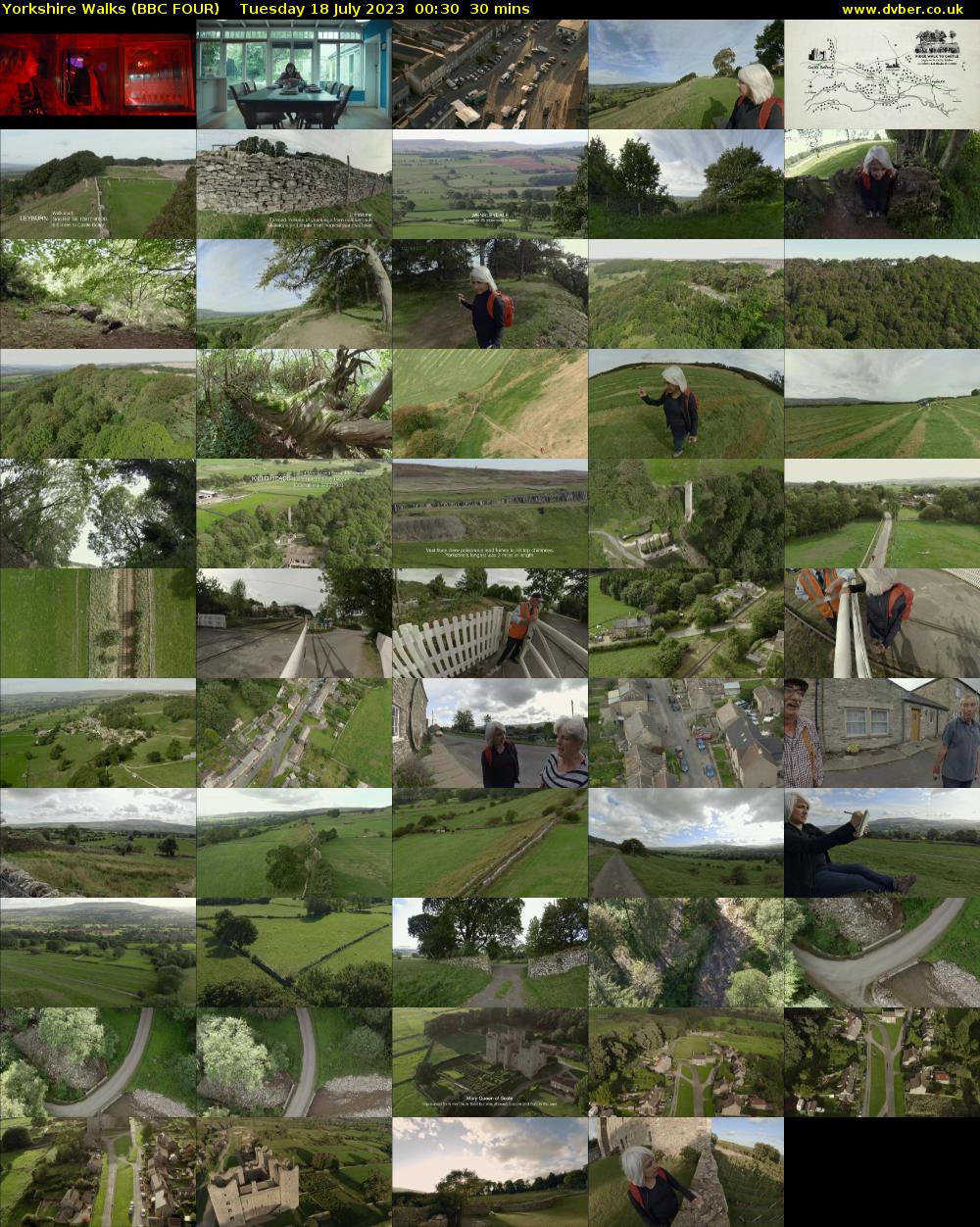 Yorkshire Walks (BBC FOUR) Tuesday 18 July 2023 00:30 - 01:00