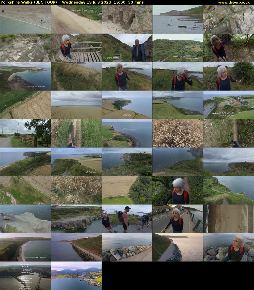 Yorkshire Walks (BBC FOUR) Wednesday 19 July 2023 19:00 - 19:30