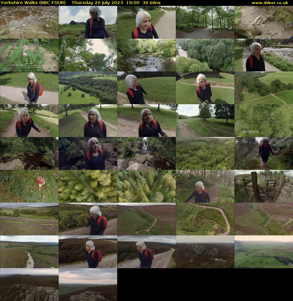 Yorkshire Walks (BBC FOUR) Thursday 20 July 2023 19:00 - 19:30