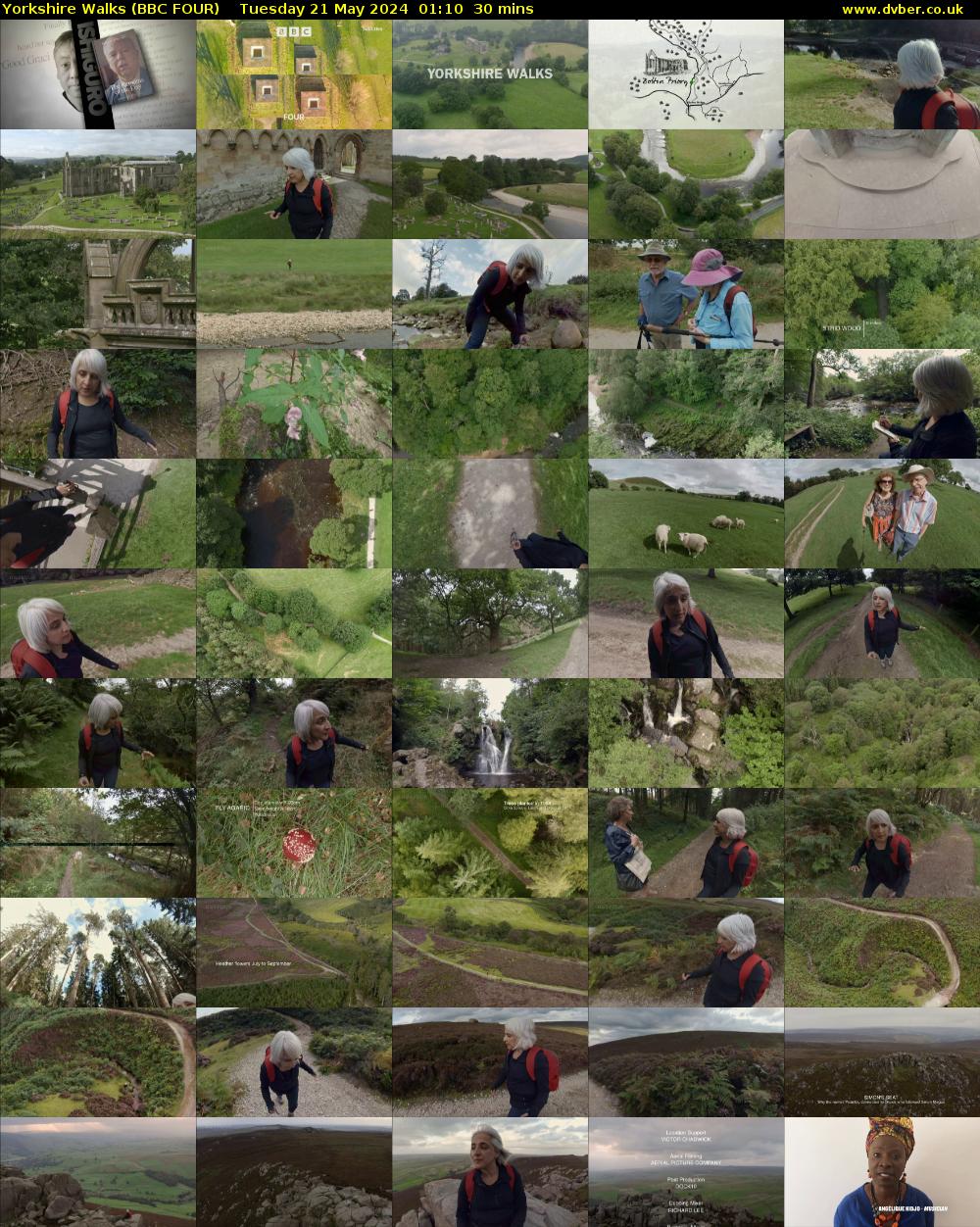 Yorkshire Walks (BBC FOUR) Tuesday 21 May 2024 01:10 - 01:40