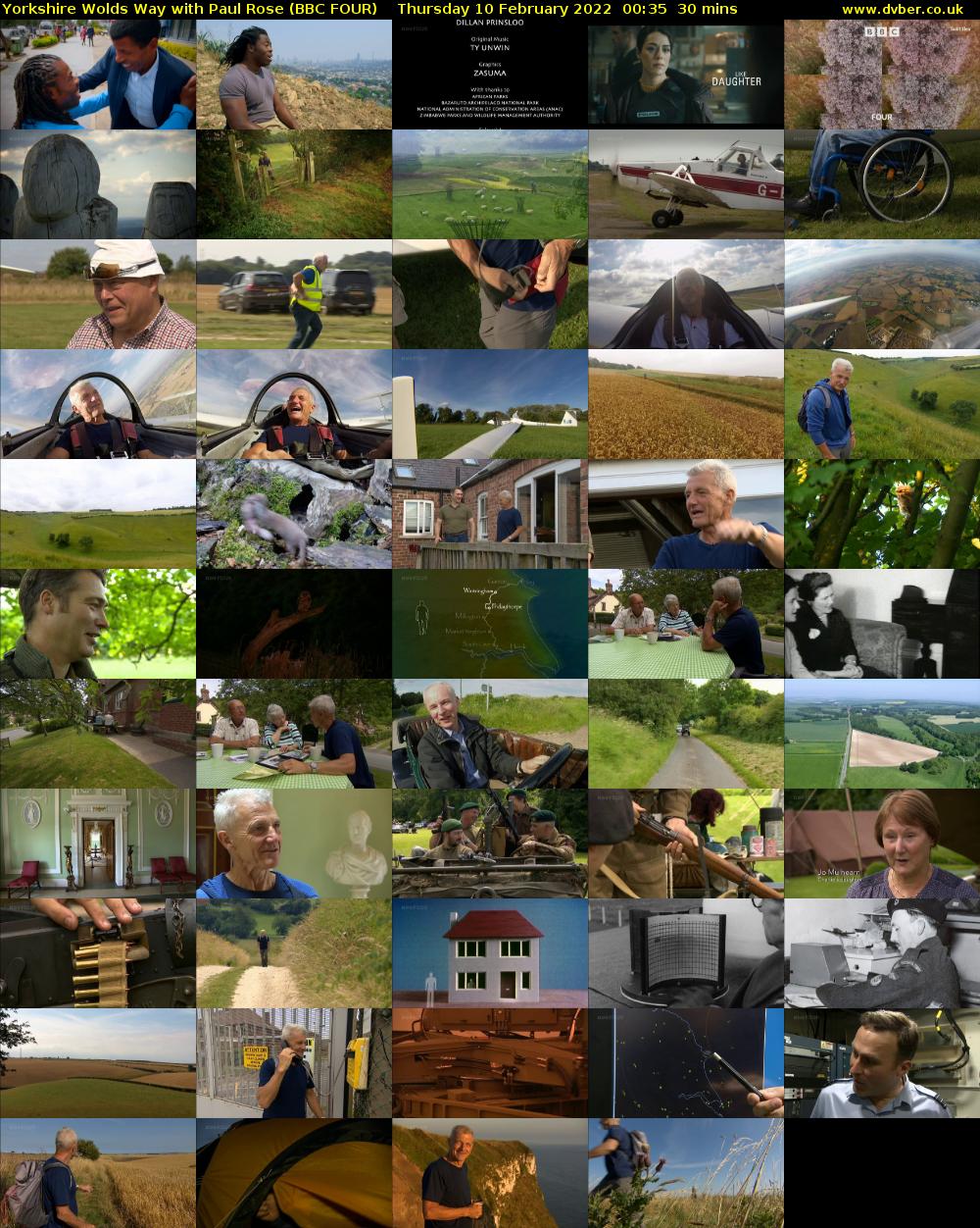 Yorkshire Wolds Way with Paul Rose (BBC FOUR) Thursday 10 February 2022 00:35 - 01:05