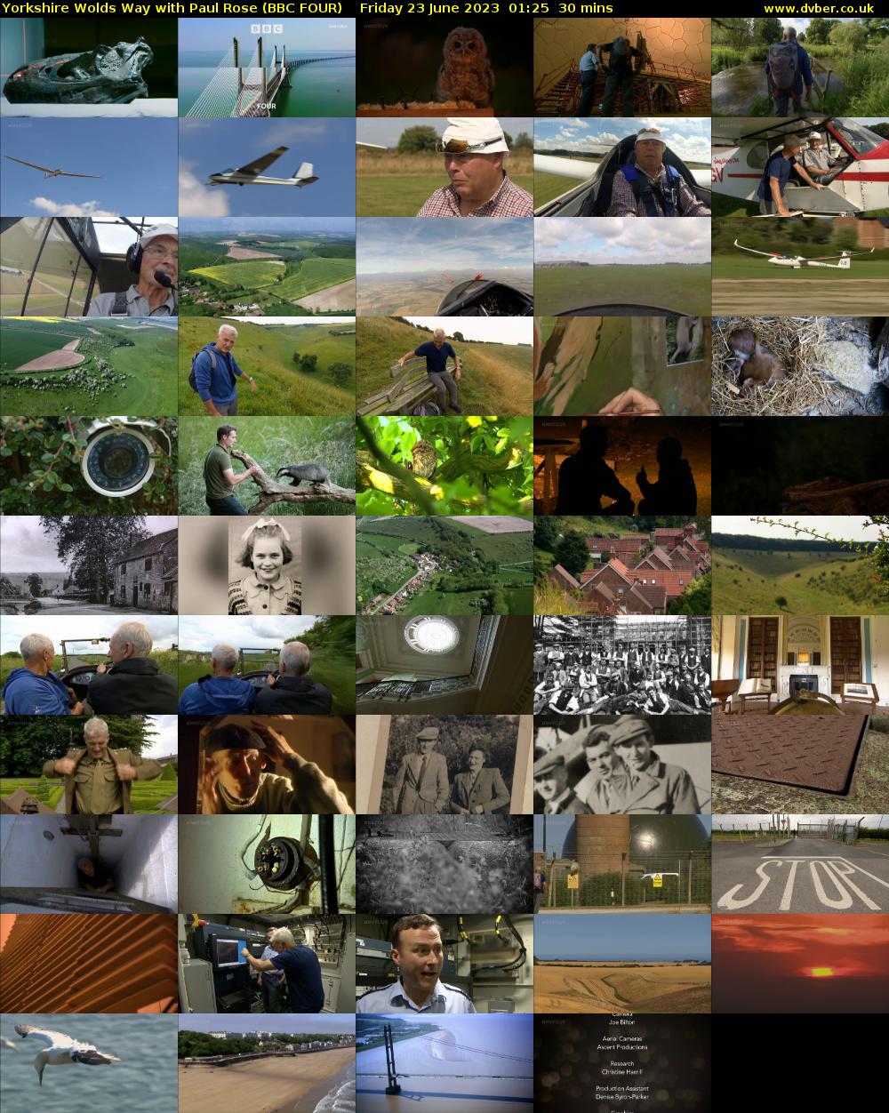 Yorkshire Wolds Way with Paul Rose (BBC FOUR) Friday 23 June 2023 01:25 - 01:55