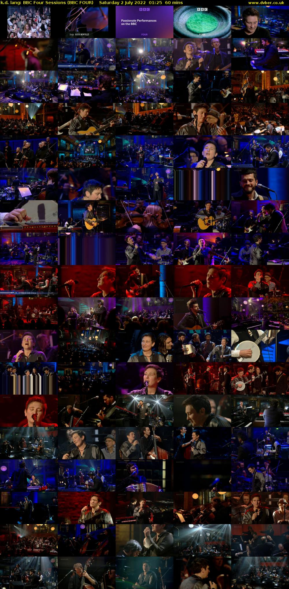 k.d. lang: BBC Four Sessions (BBC FOUR) Saturday 2 July 2022 01:25 - 02:25