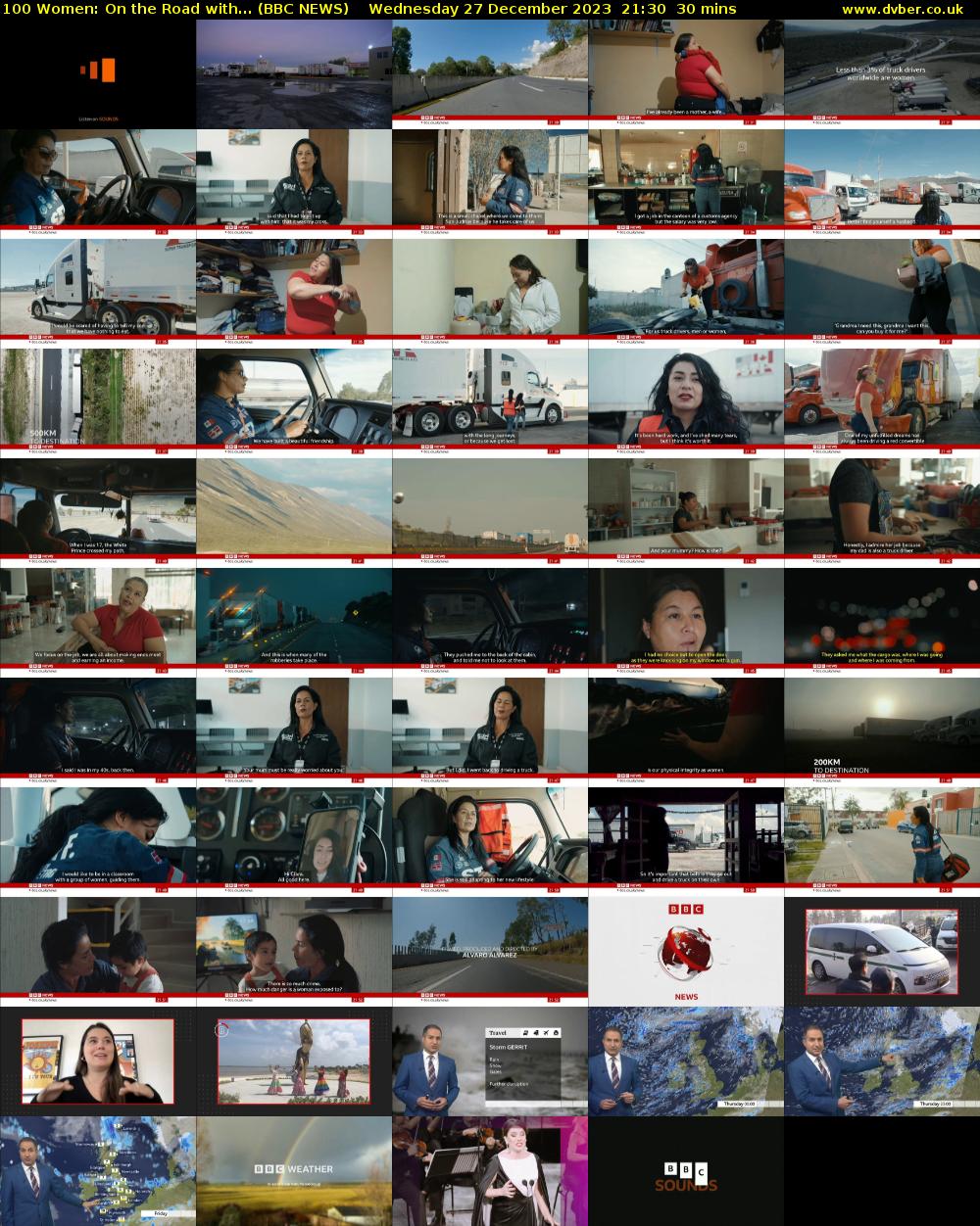 100 Women: On the Road with... (BBC NEWS) Wednesday 27 December 2023 21:30 - 22:00
