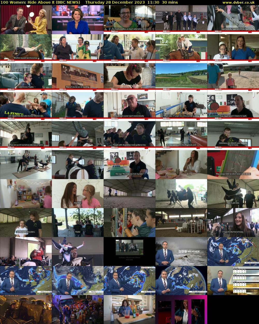 100 Women: Ride Above It (BBC NEWS) Thursday 28 December 2023 11:30 - 12:00