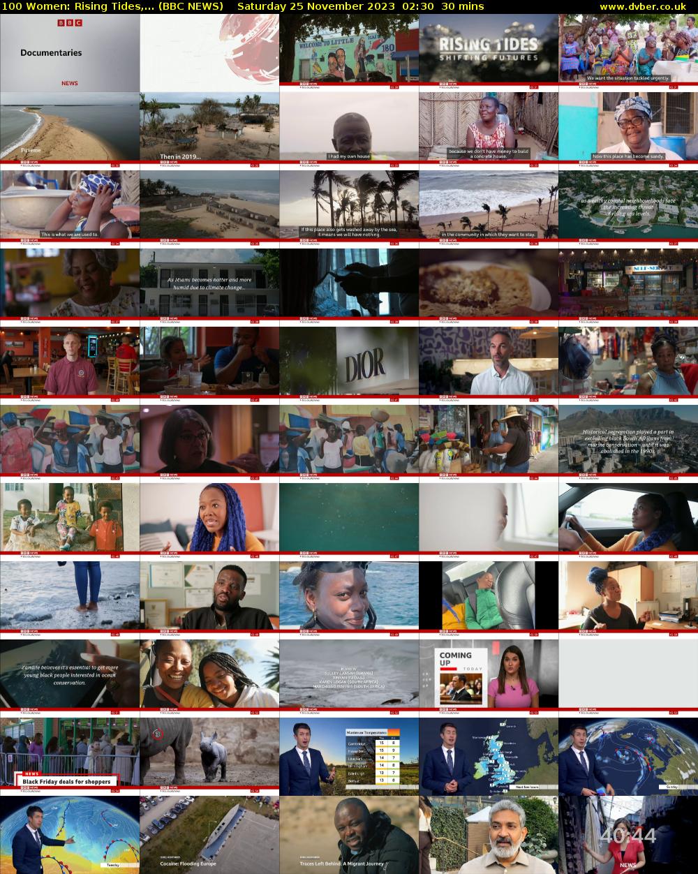 100 Women: Rising Tides,... (BBC NEWS) Saturday 25 November 2023 02:30 - 03:00