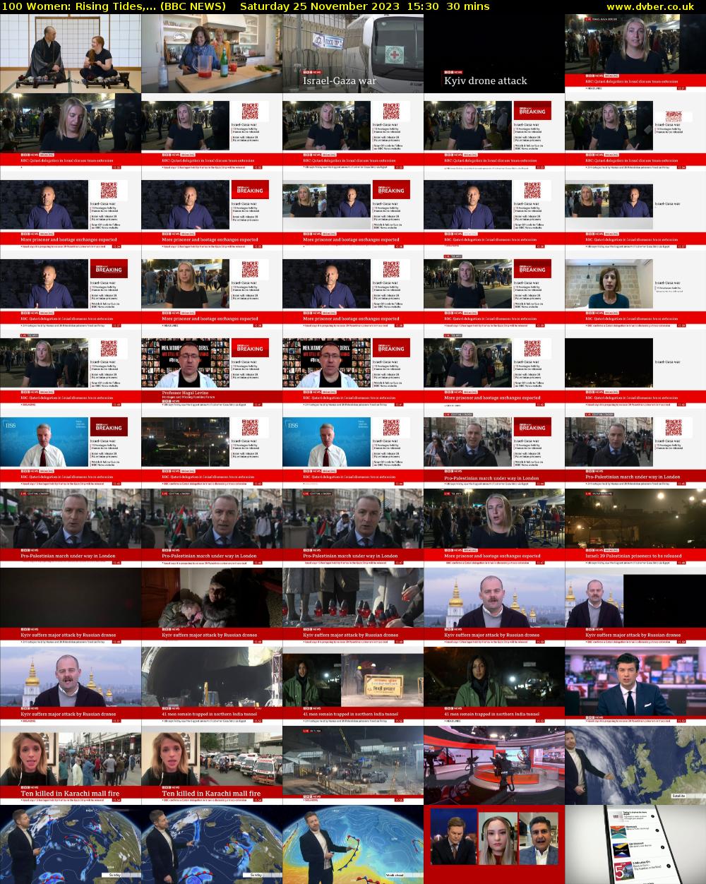 100 Women: Rising Tides,... (BBC NEWS) Saturday 25 November 2023 15:30 - 16:00