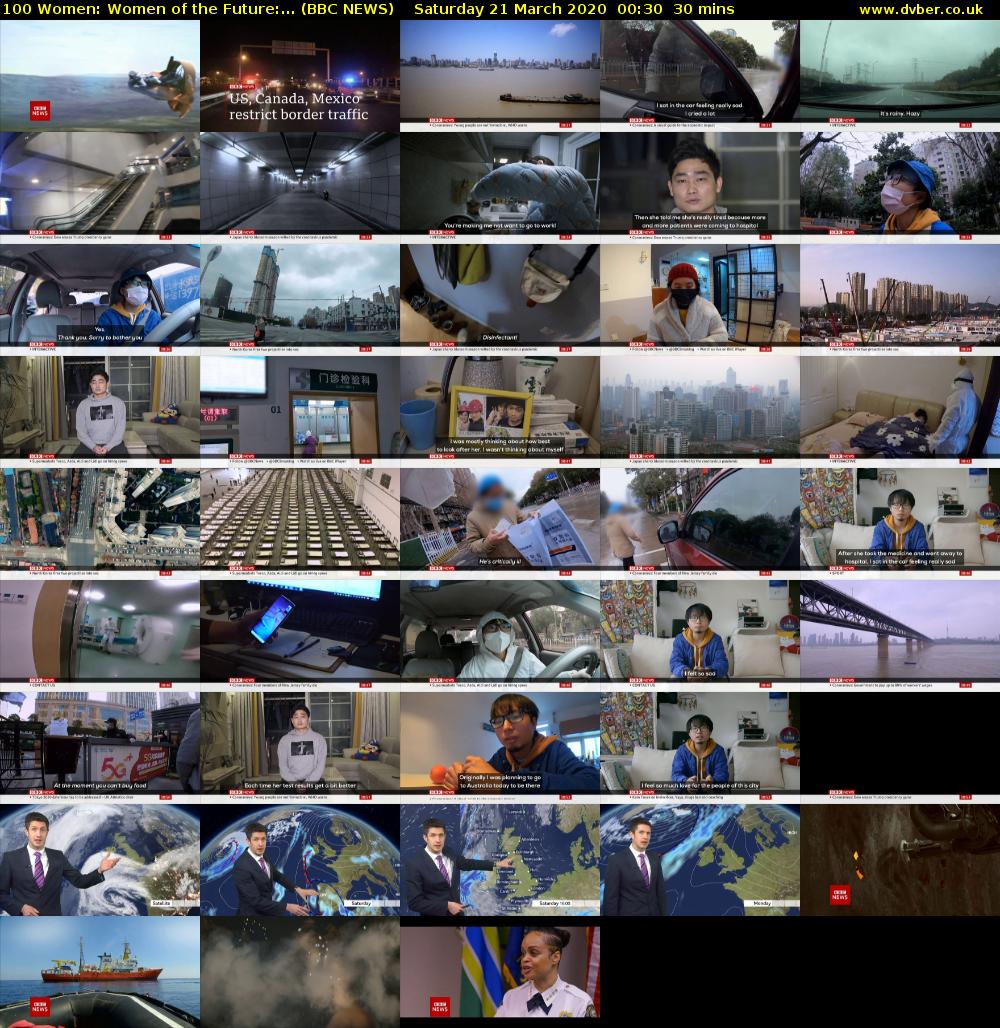 100 Women: Women of the Future:... (BBC NEWS) Saturday 21 March 2020 00:30 - 01:00