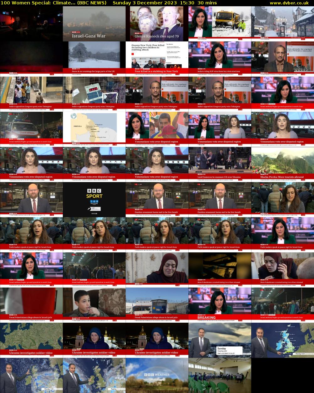 100 Women Special: Climate... (BBC NEWS) Sunday 3 December 2023 15:30 - 16:00