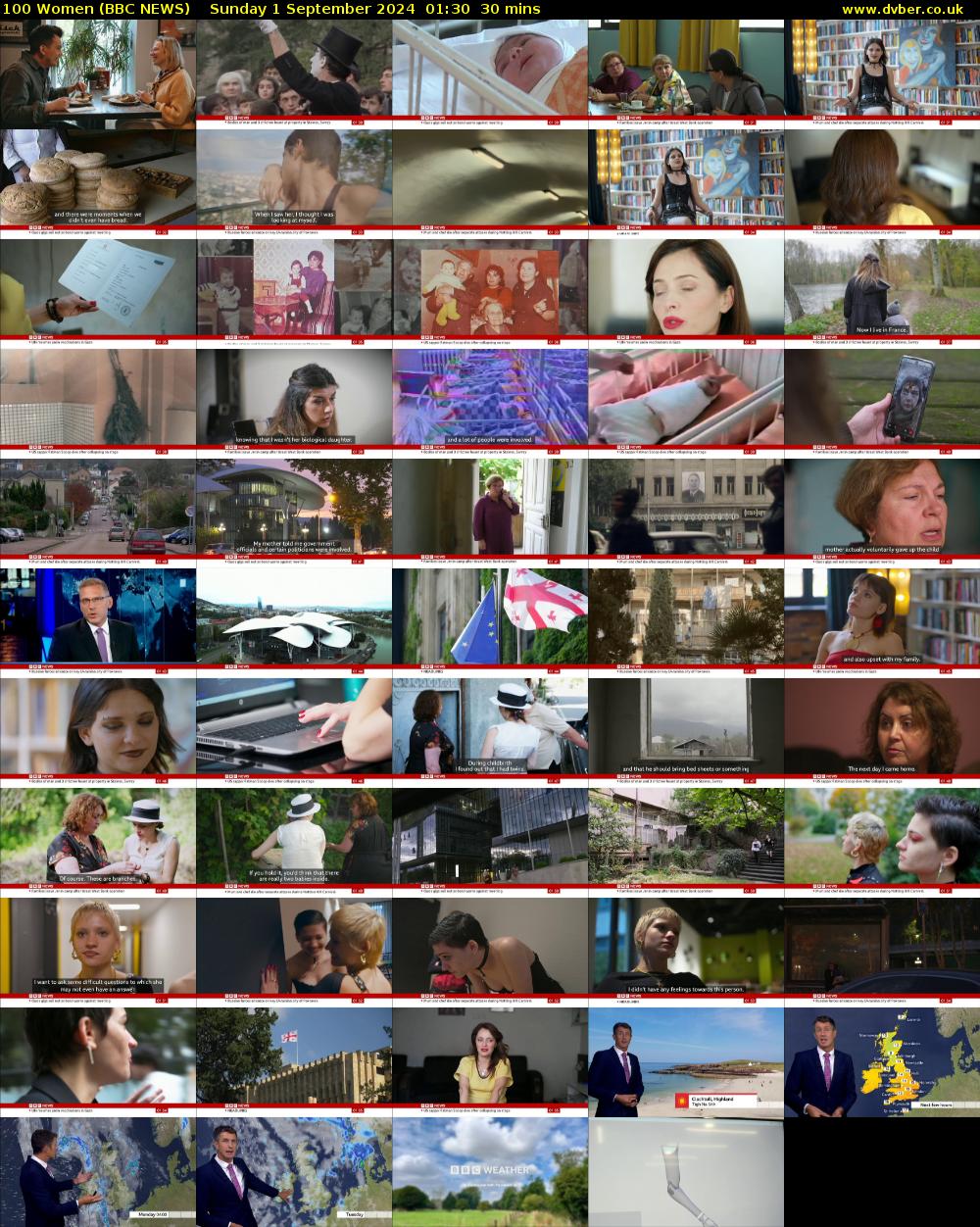 100 Women (BBC NEWS) Sunday 1 September 2024 01:30 - 02:00