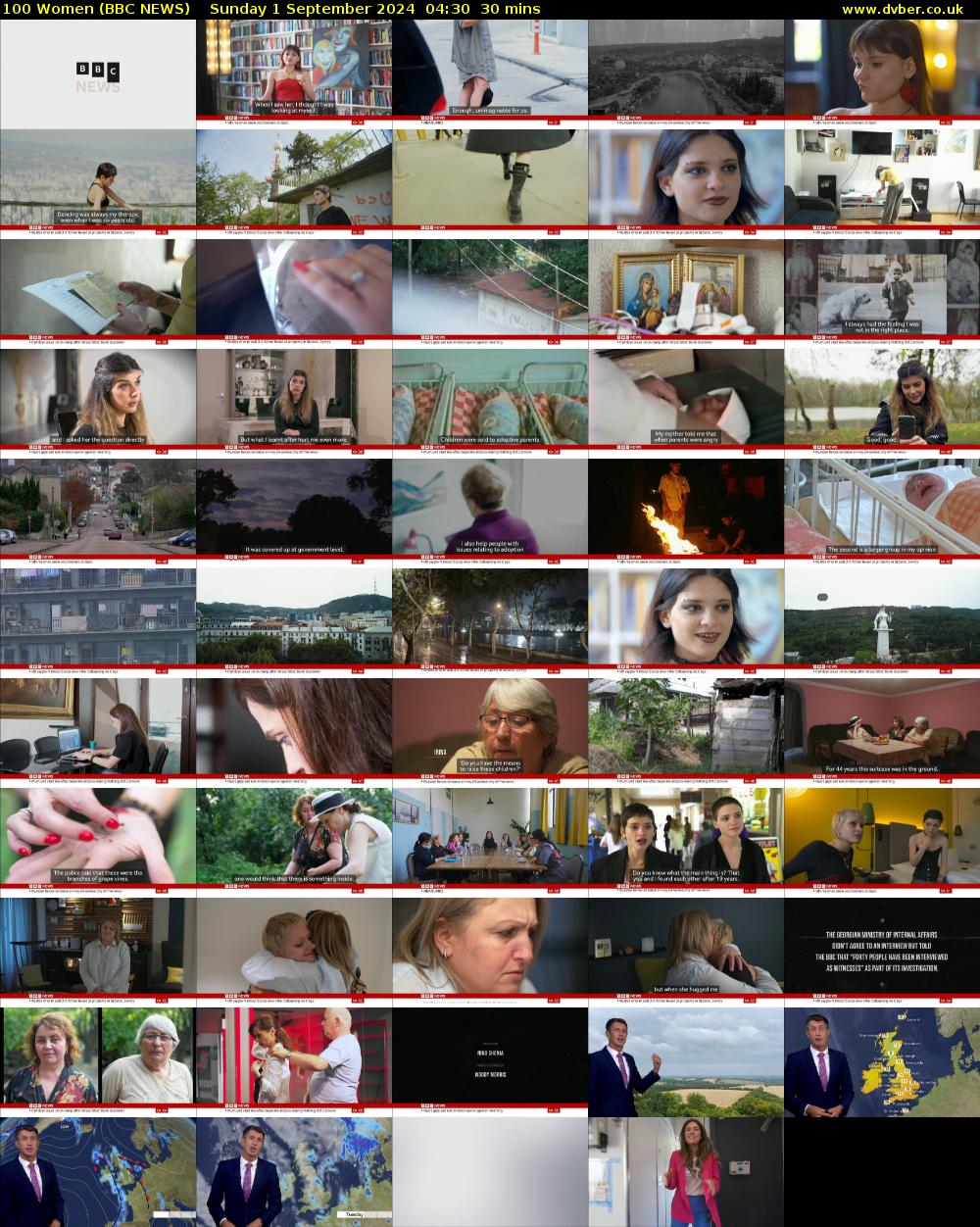 100 Women (BBC NEWS) Sunday 1 September 2024 04:30 - 05:00