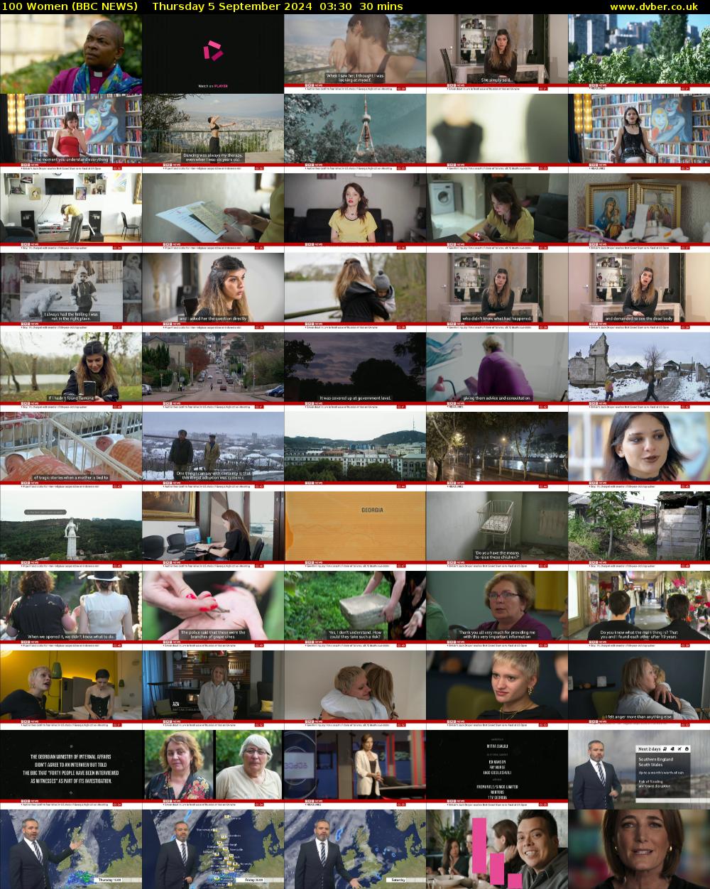 100 Women (BBC NEWS) Thursday 5 September 2024 03:30 - 04:00