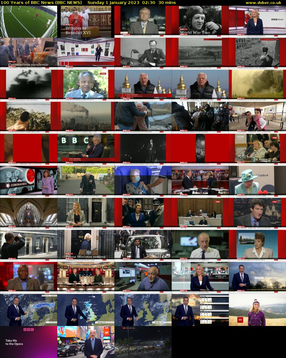 100 Years of BBC News (BBC NEWS) Sunday 1 January 2023 02:30 - 03:00