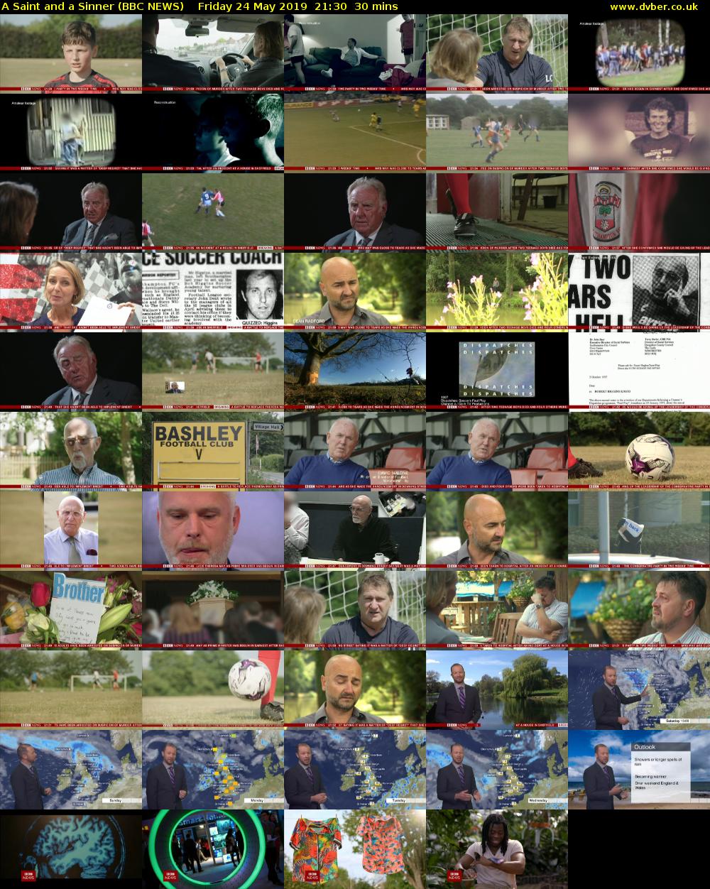A Saint and a Sinner (BBC NEWS) Friday 24 May 2019 21:30 - 22:00