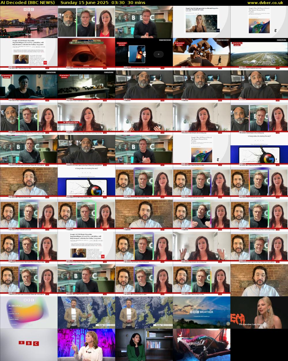 AI Decoded (BBC NEWS) Sunday 15 June 2025 03:30 - 04:00