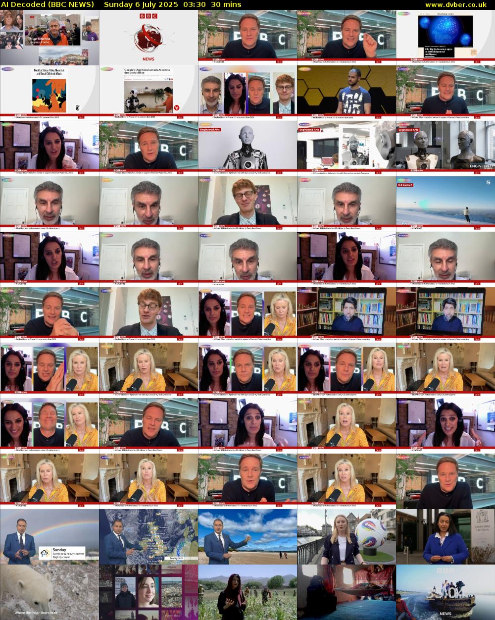 AI Decoded (BBC NEWS) Sunday 6 July 2025 03:30 - 04:00