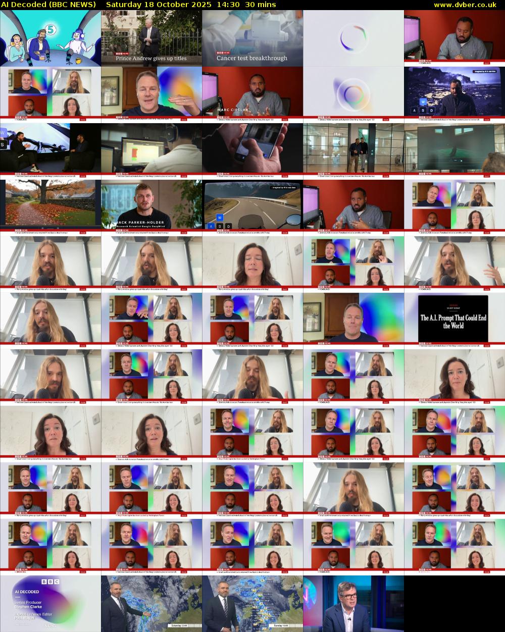 AI Decoded (BBC NEWS) Saturday 18 October 2025 14:30 - 15:00