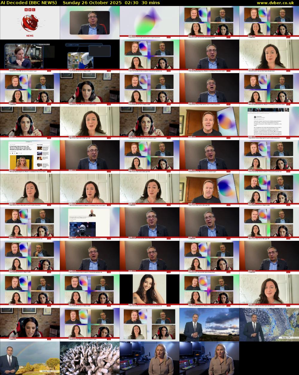 AI Decoded (BBC NEWS) Sunday 26 October 2025 02:30 - 03:00