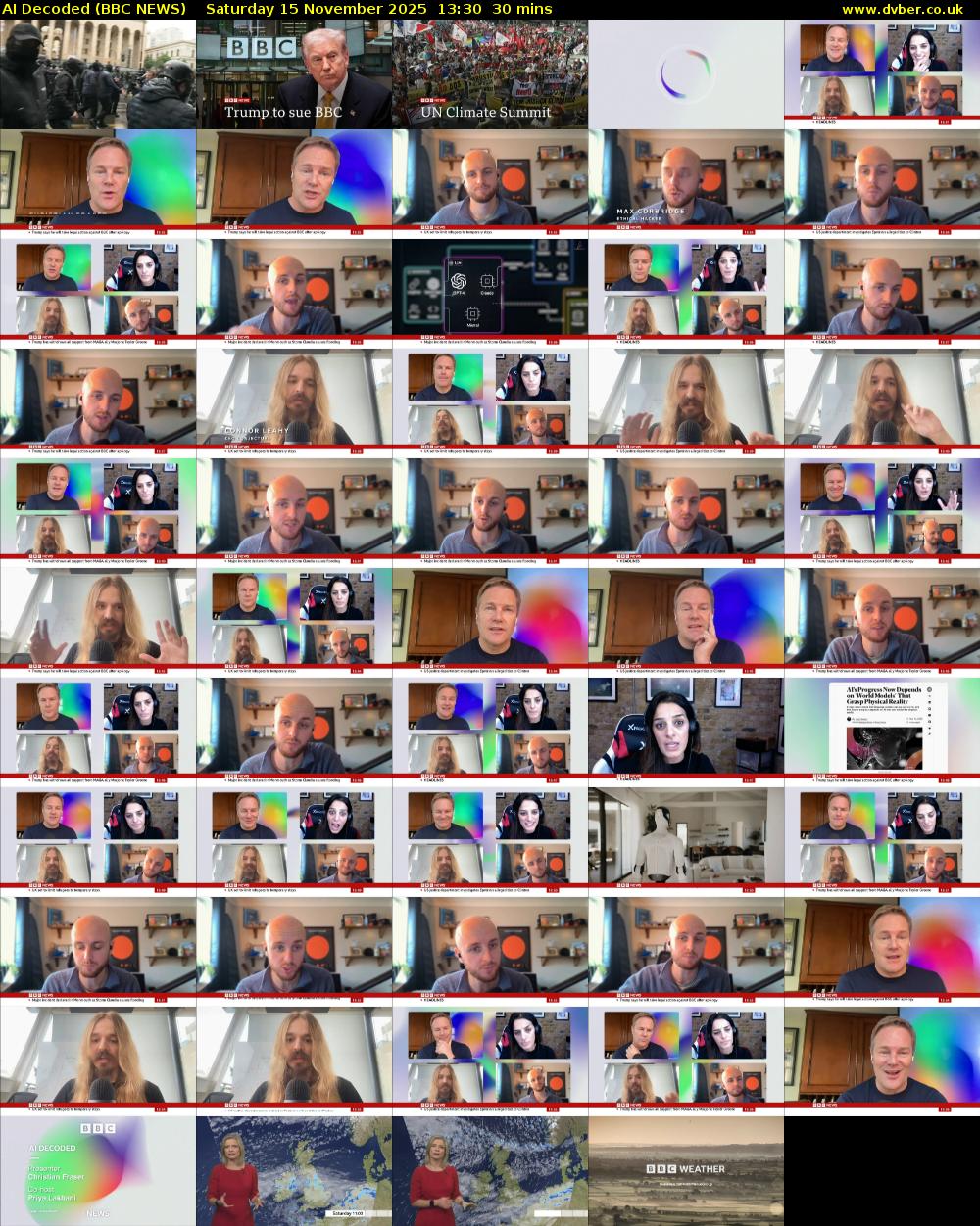 AI Decoded (BBC NEWS) Saturday 15 November 2025 13:30 - 14:00