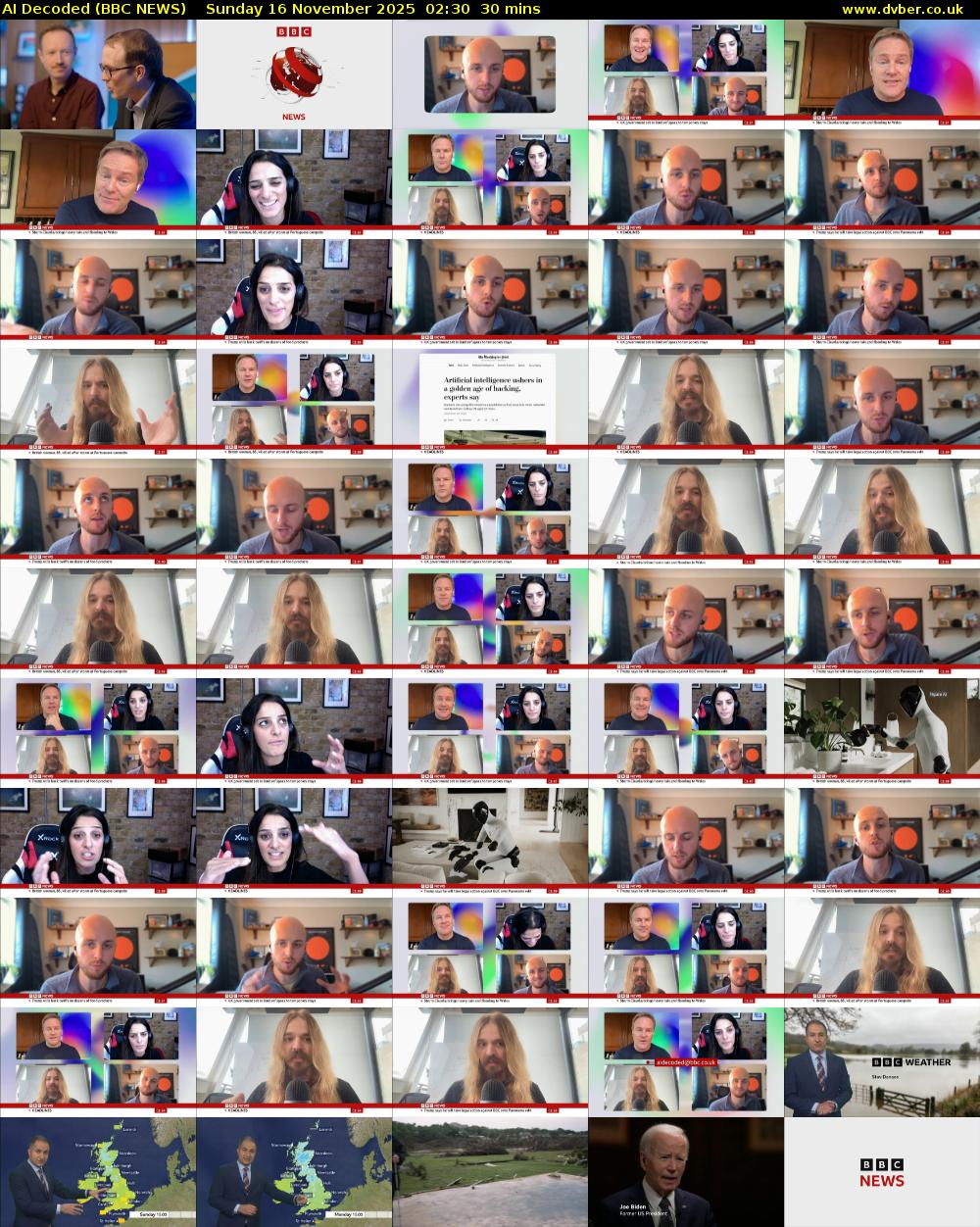 AI Decoded (BBC NEWS) Sunday 16 November 2025 02:30 - 03:00