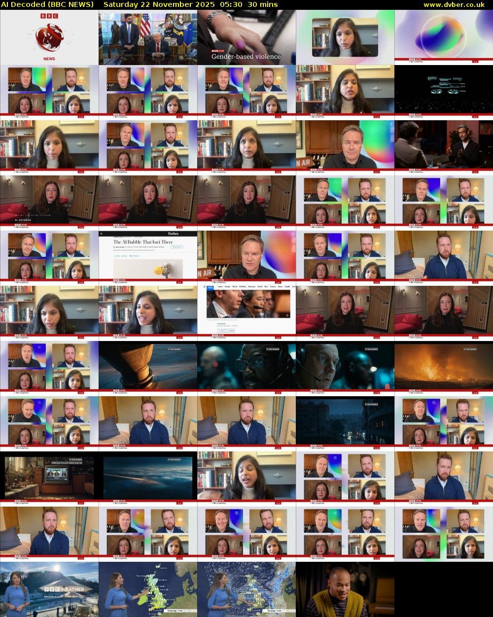 AI Decoded (BBC NEWS) Saturday 22 November 2025 05:30 - 06:00