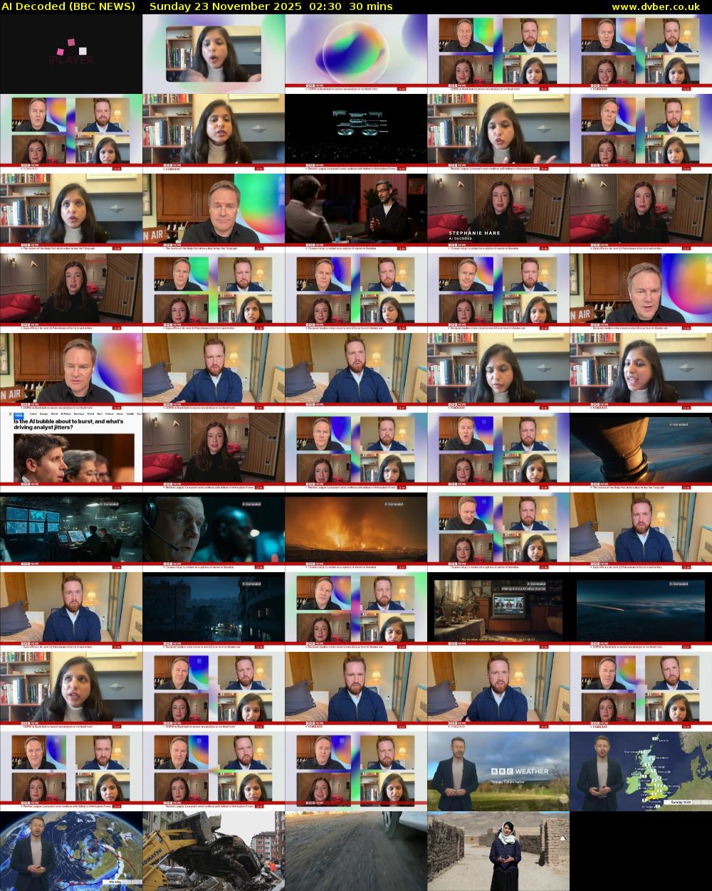 AI Decoded (BBC NEWS) Sunday 23 November 2025 02:30 - 03:00