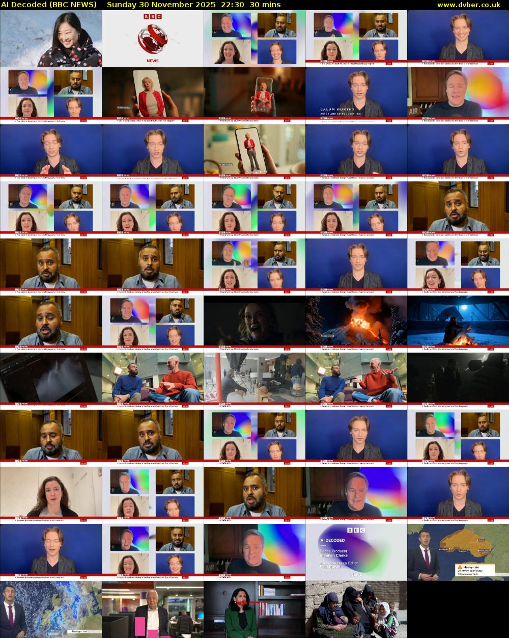 AI Decoded (BBC NEWS) Sunday 30 November 2025 22:30 - 23:00