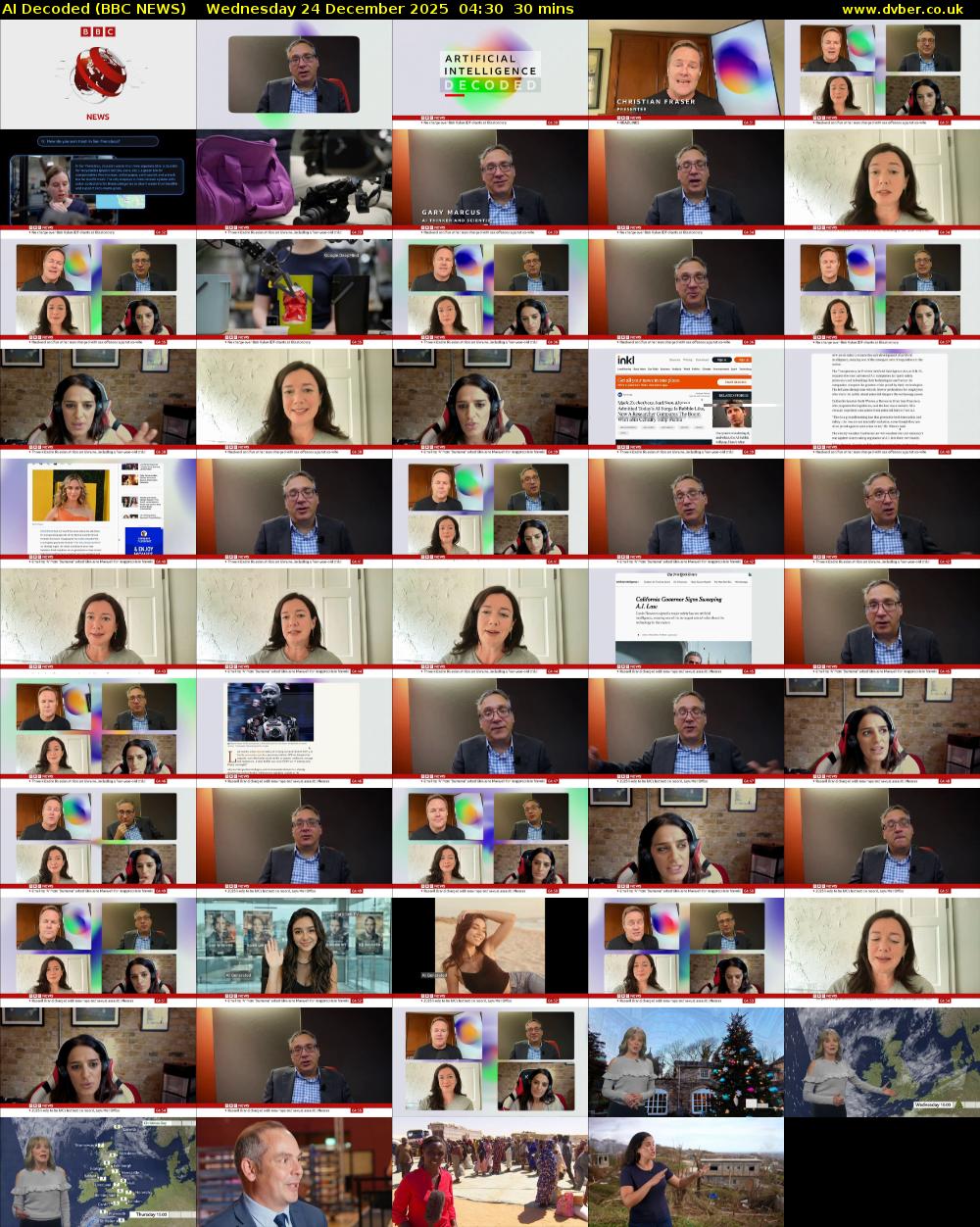 AI Decoded (BBC NEWS) Wednesday 24 December 2025 04:30 - 05:00