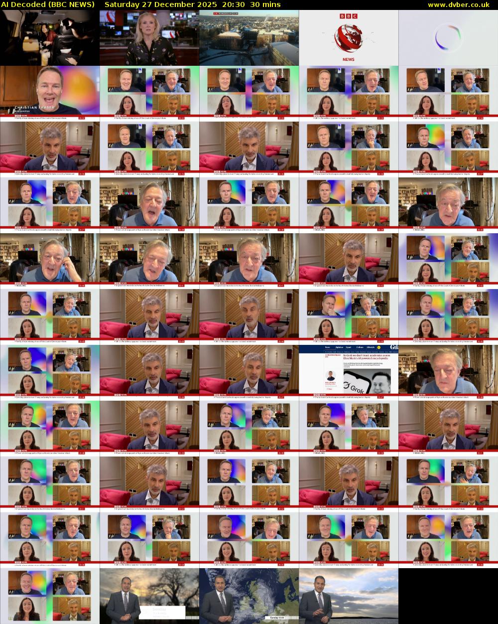 AI Decoded (BBC NEWS) Saturday 27 December 2025 20:30 - 21:00