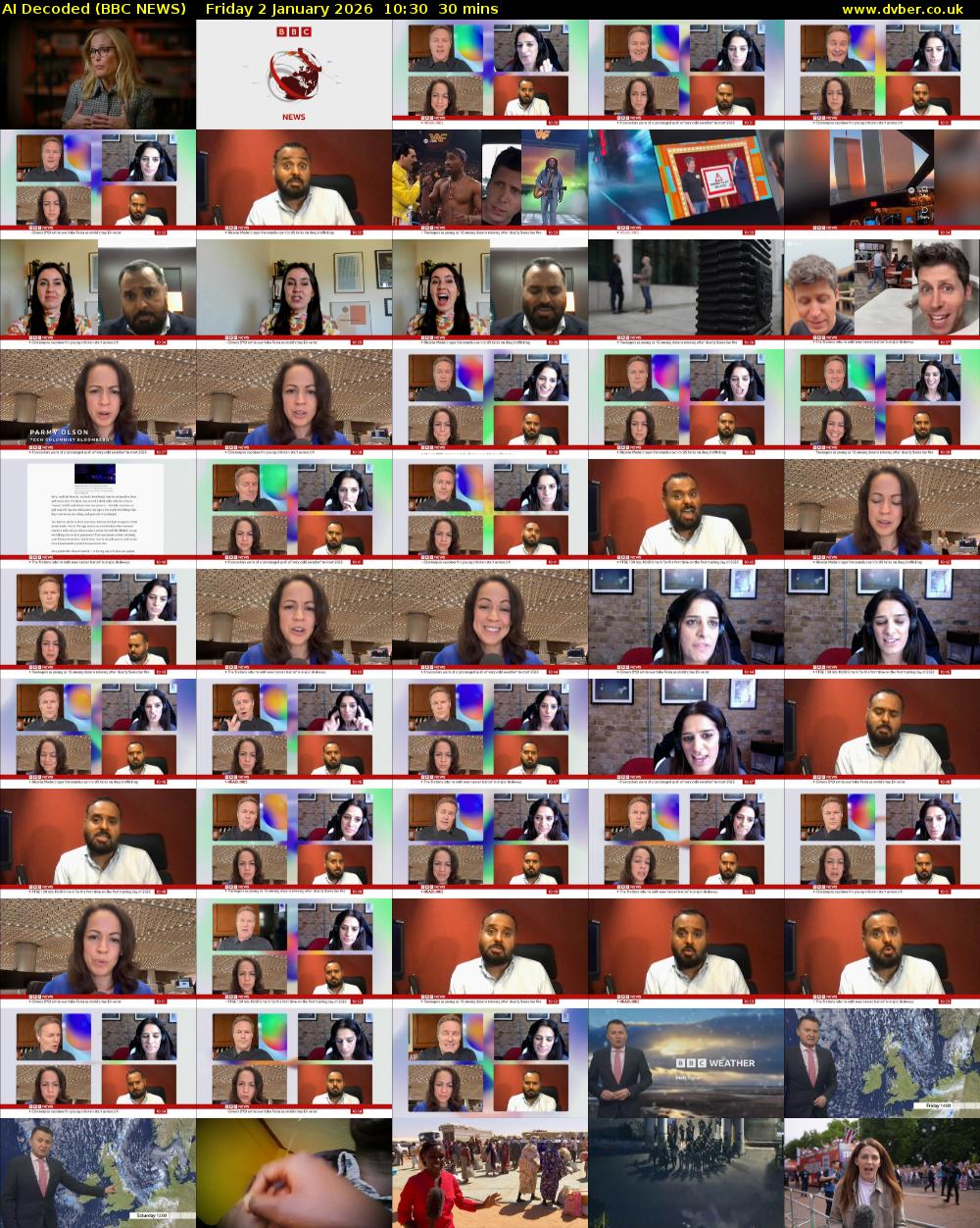 AI Decoded (BBC NEWS) Friday 2 January 2026 10:30 - 11:00