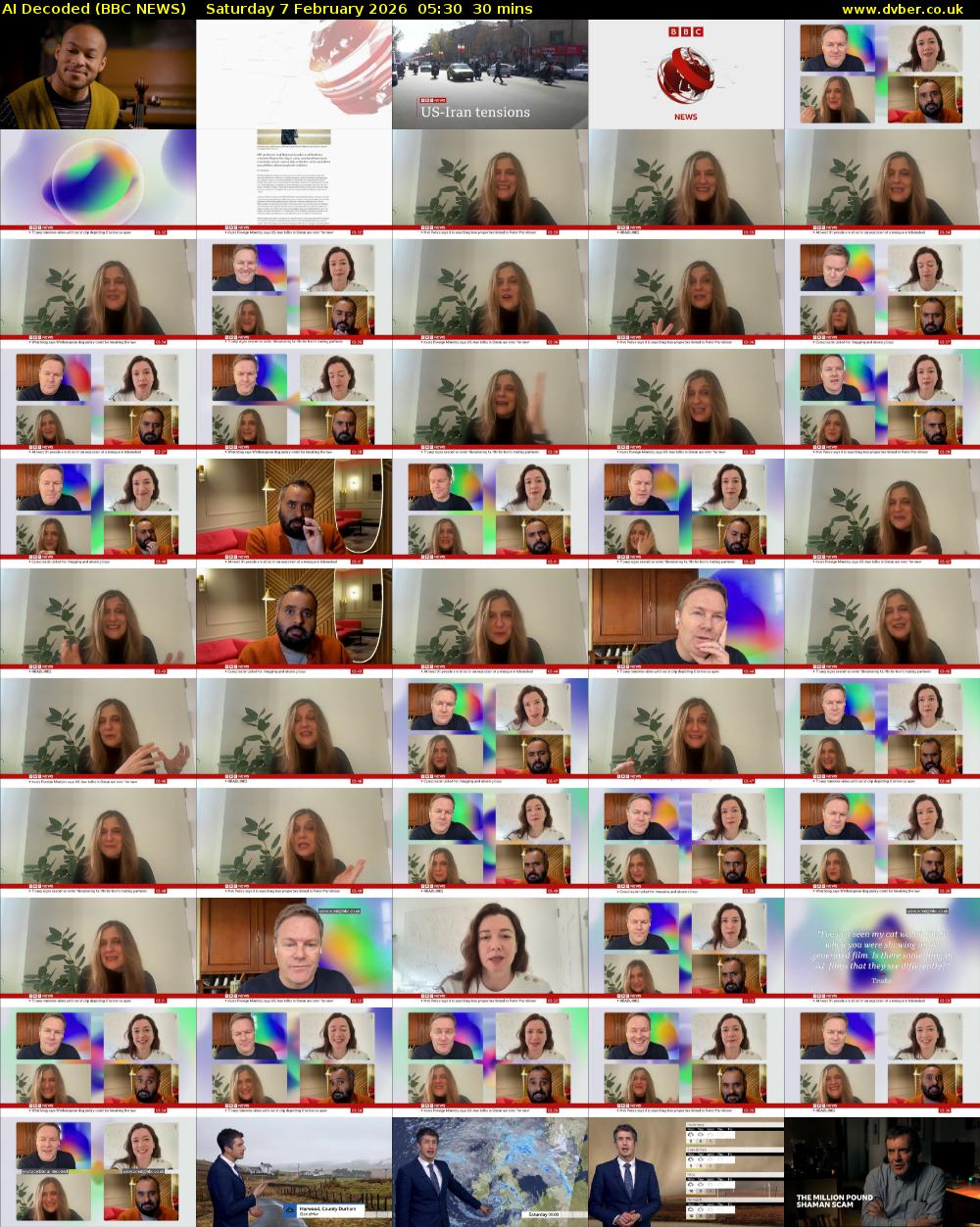AI Decoded (BBC NEWS) Saturday 7 February 2026 05:30 - 06:00