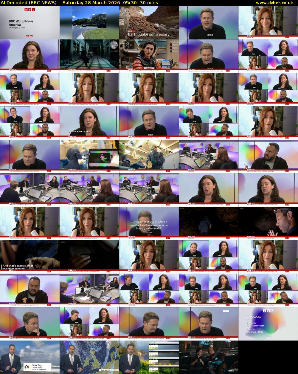 AI Decoded (BBC NEWS) Saturday 28 March 2026 05:30 - 06:00