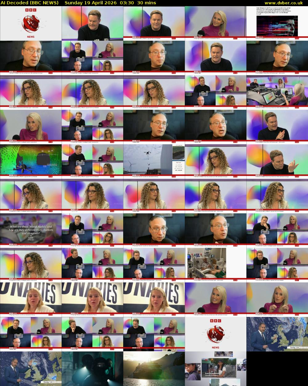AI Decoded (BBC NEWS) Sunday 19 April 2026 03:30 - 04:00