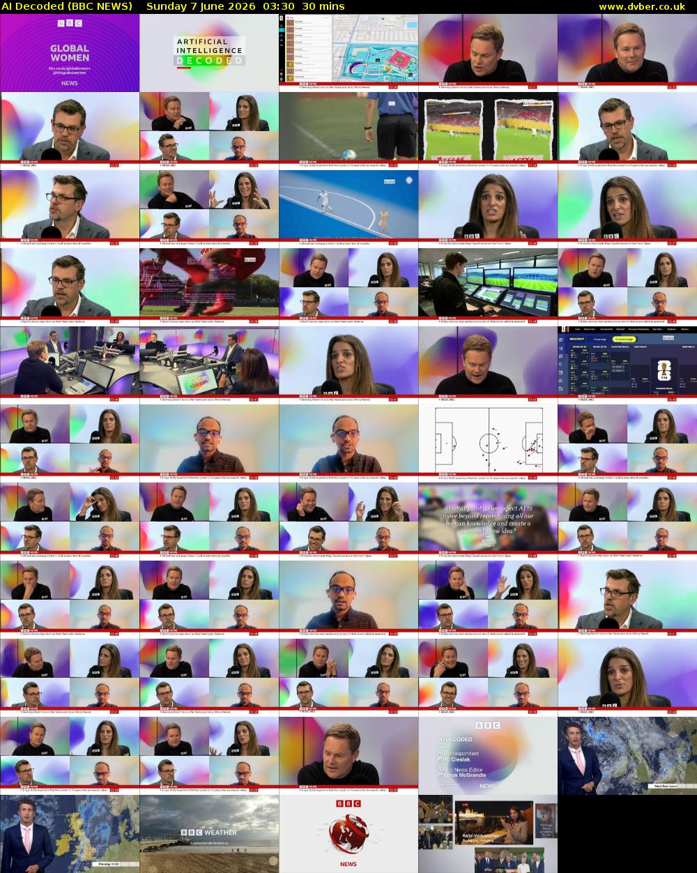 AI Decoded (BBC NEWS) Sunday 7 June 2026 03:30 - 04:00