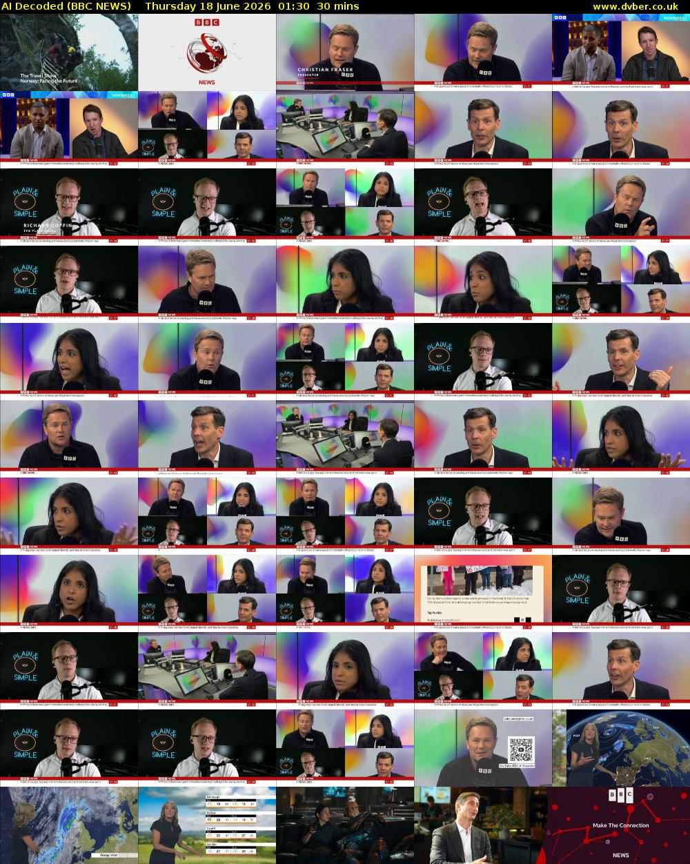 AI Decoded (BBC NEWS) Thursday 18 June 2026 01:30 - 02:00
