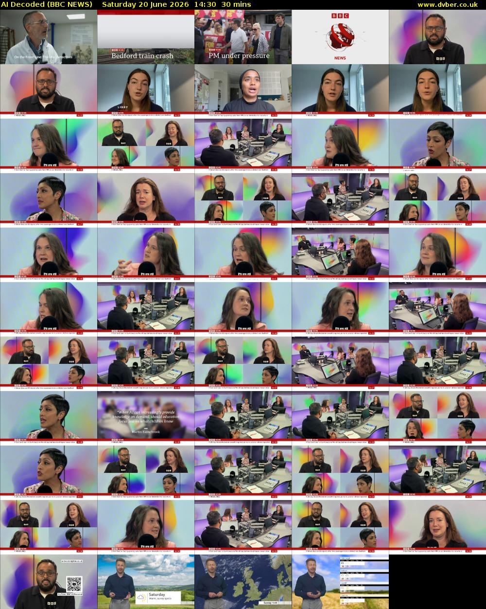 AI Decoded (BBC NEWS) Saturday 20 June 2026 14:30 - 15:00