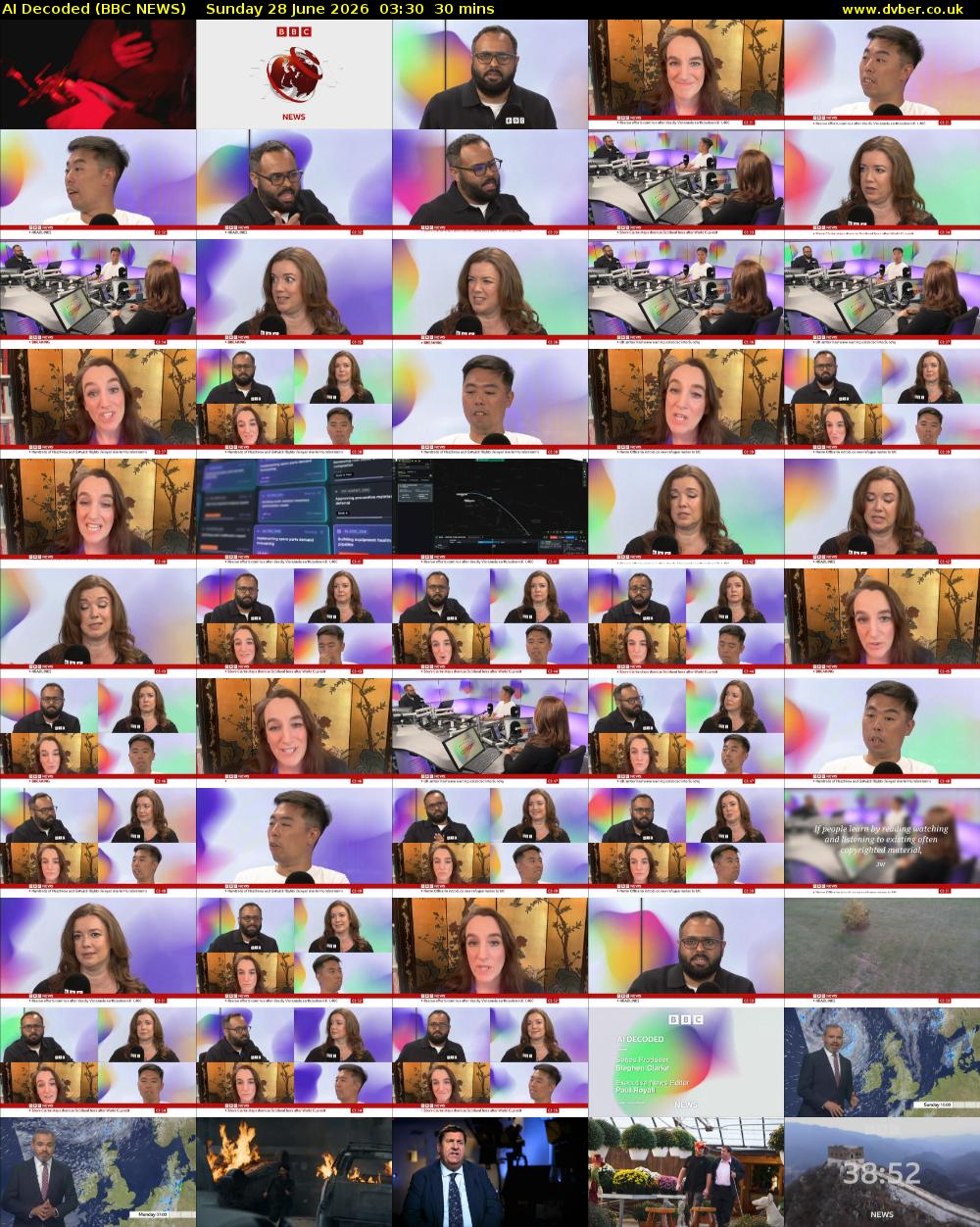 AI Decoded (BBC NEWS) Sunday 28 June 2026 03:30 - 04:00