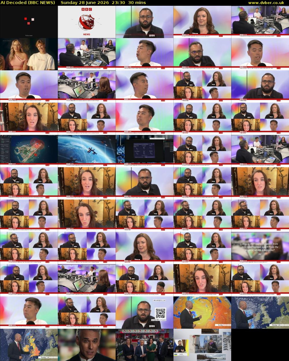 AI Decoded (BBC NEWS) Sunday 28 June 2026 23:30 - 00:00