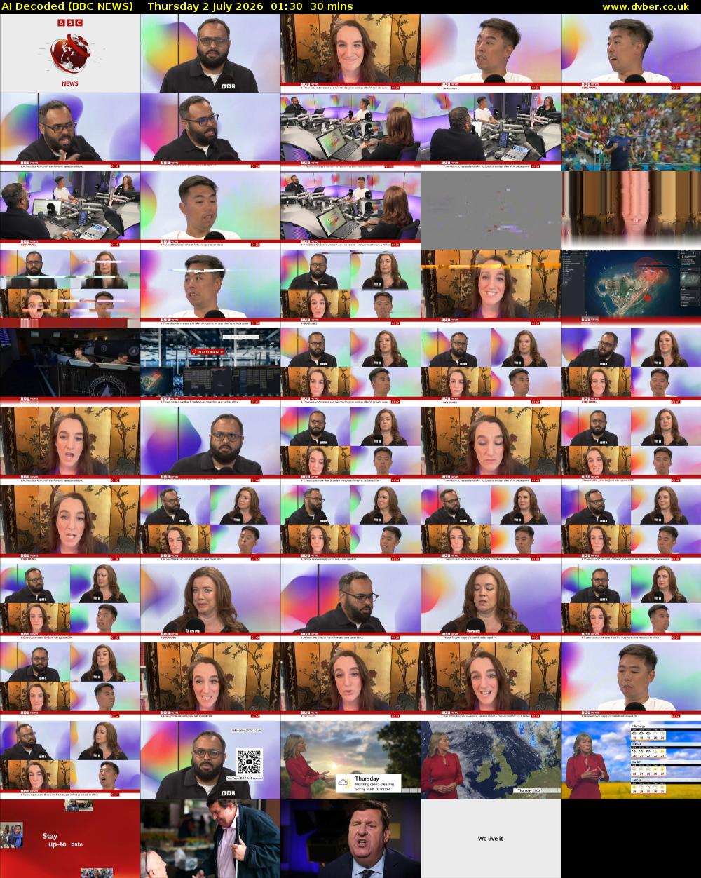 AI Decoded (BBC NEWS) Thursday 2 July 2026 01:30 - 02:00