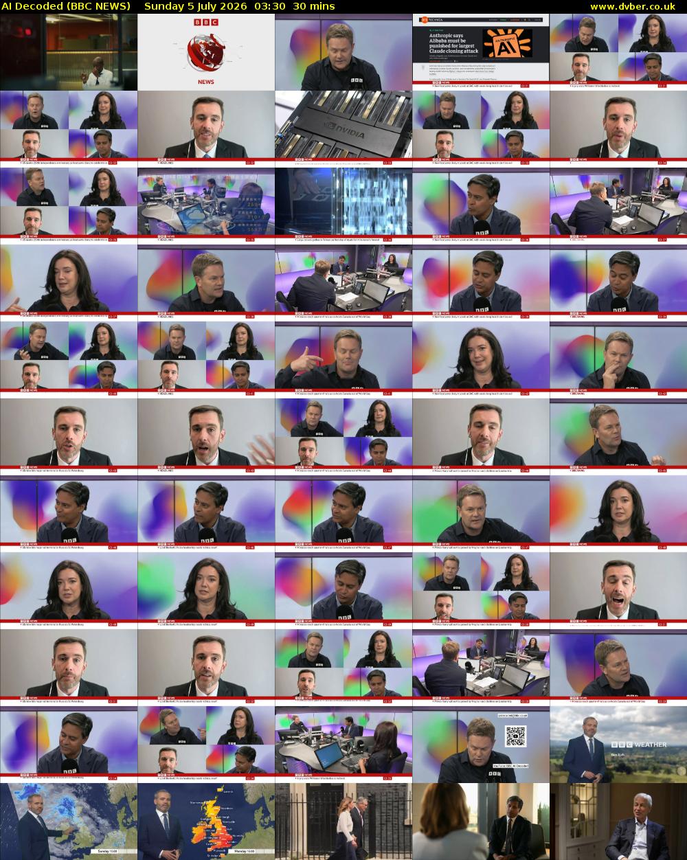 AI Decoded (BBC NEWS) Sunday 5 July 2026 03:30 - 04:00