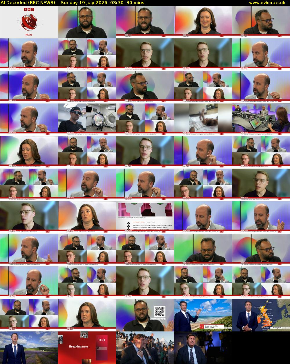 AI Decoded (BBC NEWS) Sunday 19 July 2026 03:30 - 04:00