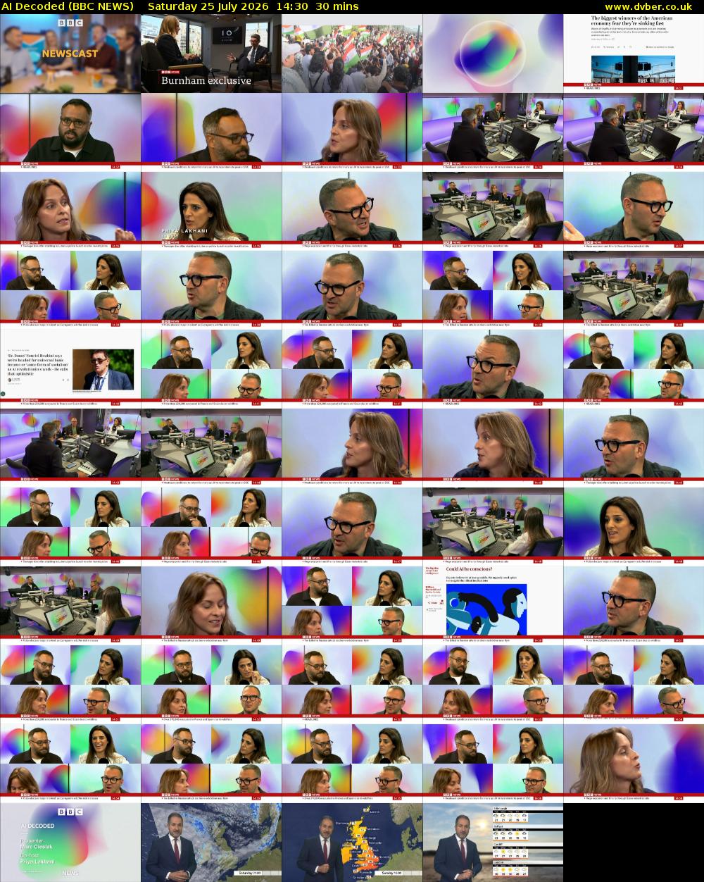 AI Decoded (BBC NEWS) Saturday 25 July 2026 14:30 - 15:00