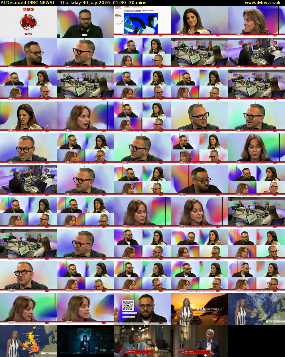 AI Decoded (BBC NEWS) Thursday 30 July 2026 01:30 - 02:00