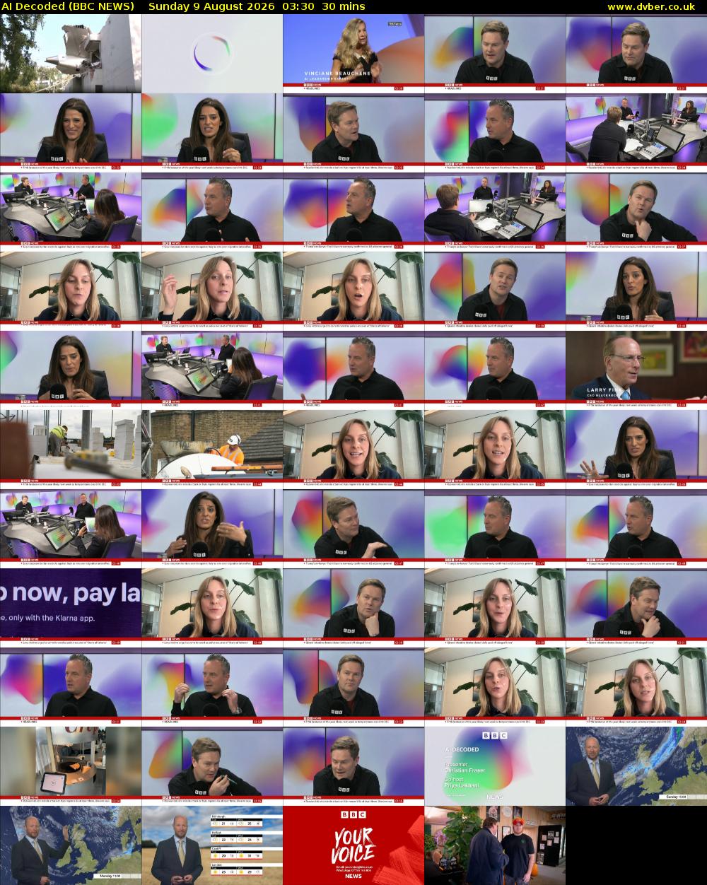 AI Decoded (BBC NEWS) Sunday 9 August 2026 03:30 - 04:00
