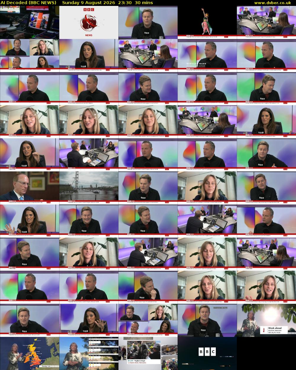 AI Decoded (BBC NEWS) Sunday 9 August 2026 23:30 - 00:00