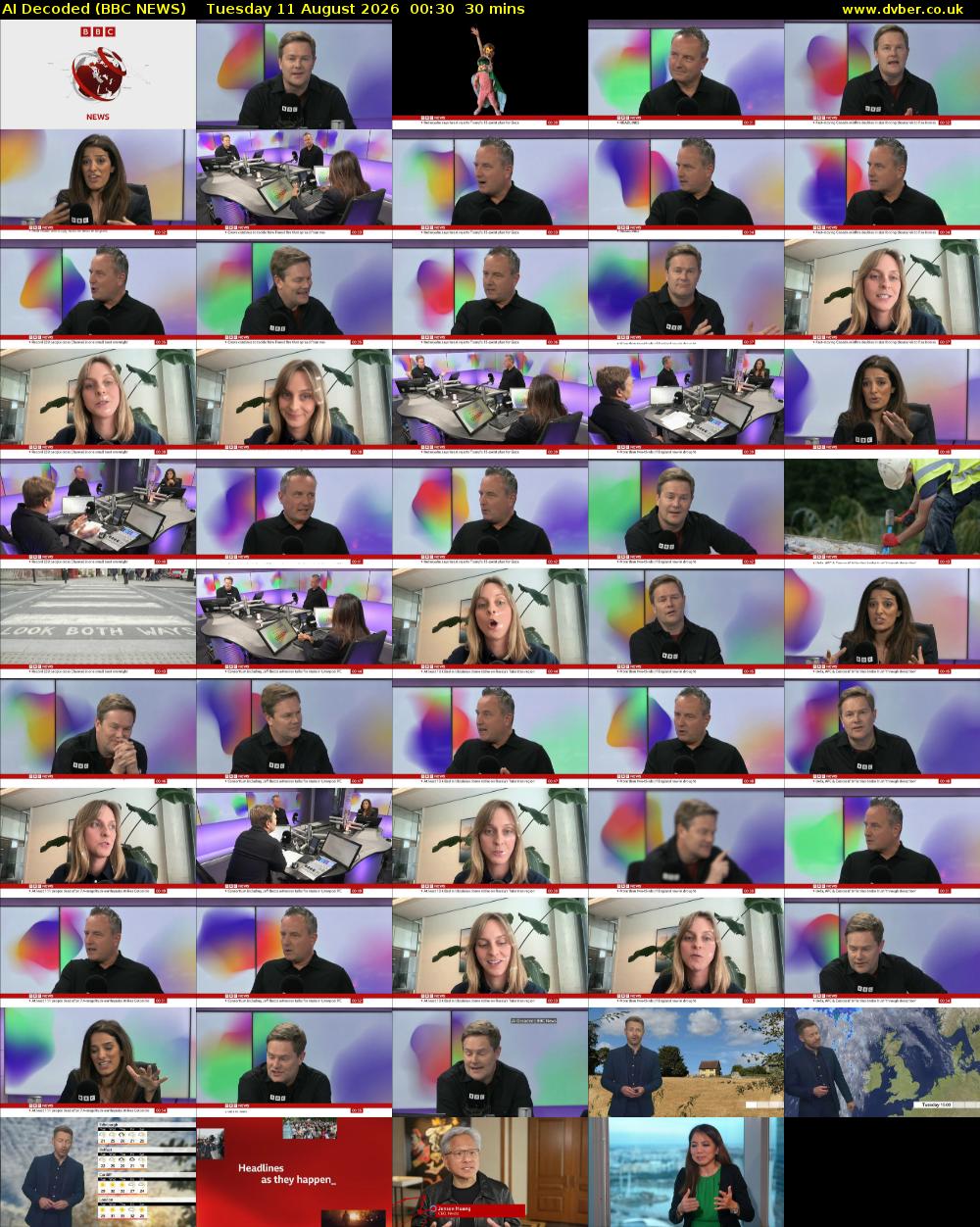 AI Decoded (BBC NEWS) Tuesday 11 August 2026 00:30 - 01:00