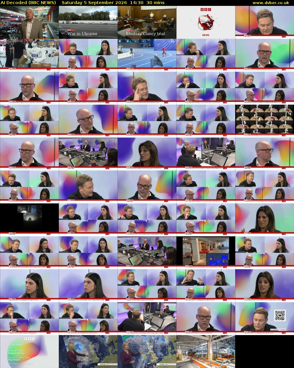 AI Decoded (BBC NEWS) Saturday 5 September 2026 14:30 - 15:00