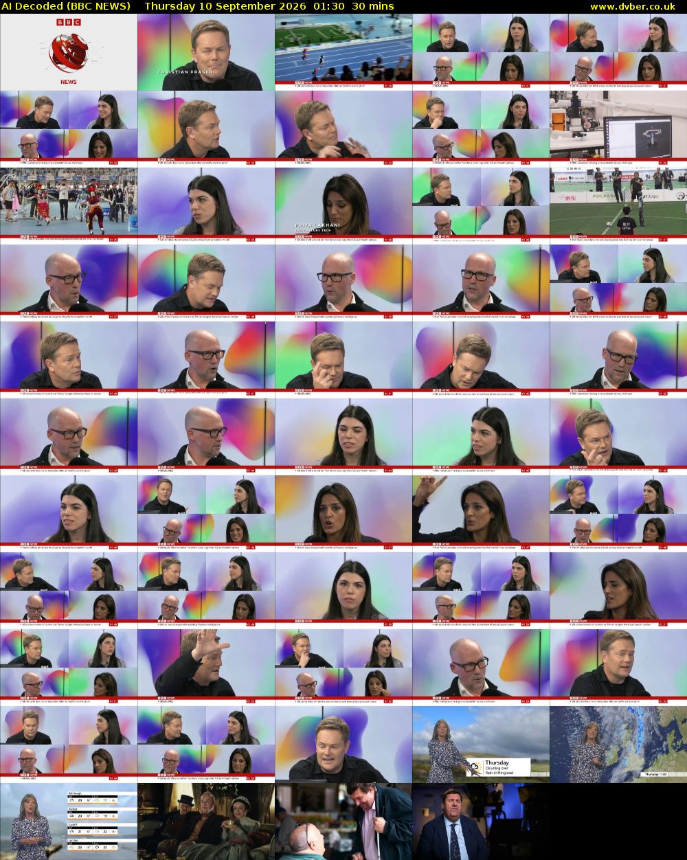 AI Decoded (BBC NEWS) Thursday 10 September 2026 01:30 - 02:00