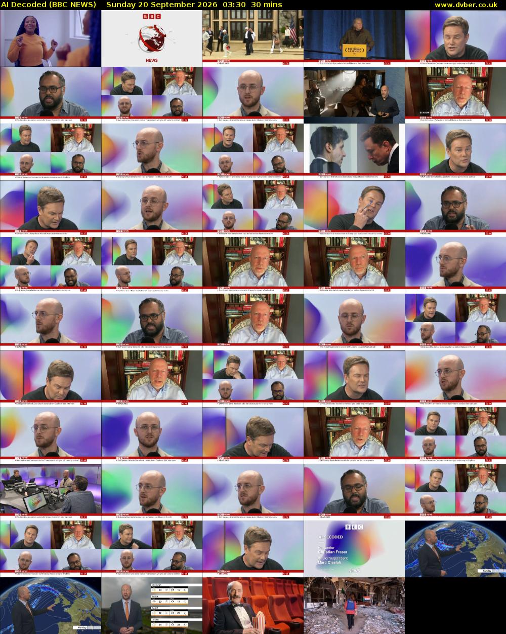 AI Decoded (BBC NEWS) Sunday 20 September 2026 03:30 - 04:00