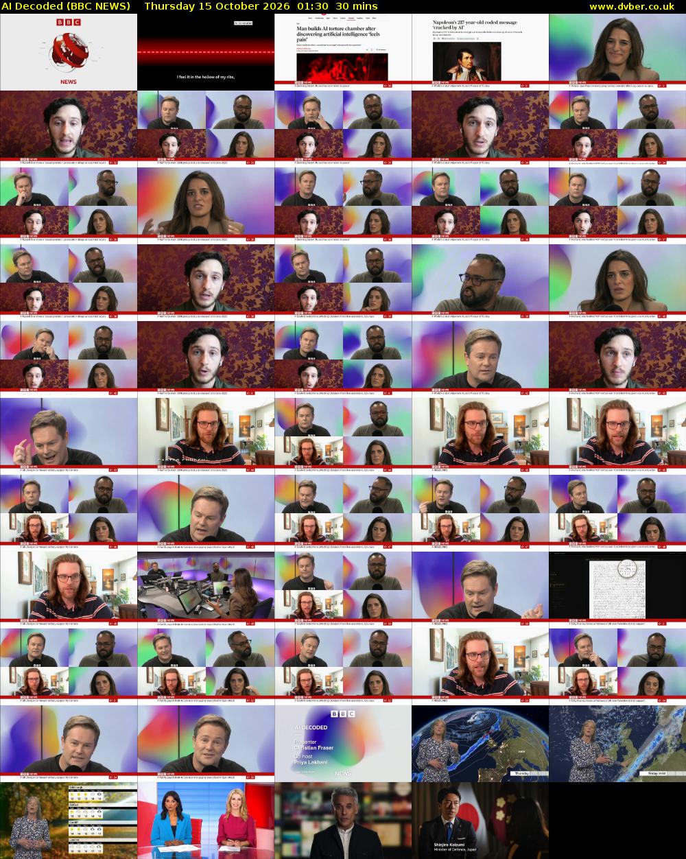 AI Decoded (BBC NEWS) Thursday 15 October 2026 01:30 - 02:00